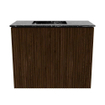 Mondiaz JOYA-DLUX 50cm toiletmeubel - kleur Walnut - Wastafel FAYE positie Links Zonder kraangat kleur Lava. SW1422479