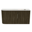 Mondiaz JOYA-DLUX Meuble de salle de bains 81,6cm - arrondi gauche couleur Shadow - Vasque FAYE position Droite 1 trou de robinet couleur Ostra. SW1423042