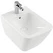 Villeroy & Boch Finion bidet suspendu 1 trou de robinetterie 37.5x56cm - CeramicPlus avec trop-plein blanc SW106544
