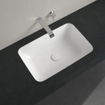 Villeroy & boch architectura lavabo à poser 62x42x18cm rectangle avec trou de trop-plein céramique blanc alpin brillant SW762398