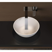 Ideavit Solidthin Lavabo à poser 39x39x14.5cm rond sans trou pour robinetterie 1 vasque Solid surface blanc SW85902