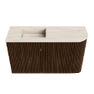 Mondiaz JOYA-DLUX 71.6cm toiletmeubel - ronding rechts kleur Walnut - Wastafel FAYE positie Links 1 kraangat kleur Meli. SW1424429