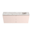 MONDIAZ TURE-DLUX Meuble toilette - 120cm - Rosee - EDEN - vasque Glace - position droite - 1 trou de robinet SW1103490