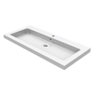 Wiesbaden Kera lavabo simple avec 1 trou de robinet 100x46x5 cm céramique brillant blanc SW102836