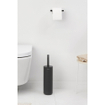 Brabantia MindSet Porte-brosse de toilette - fermé - rond - sur pied/montage mural - mineral infinite grey SW1407125