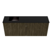Mondiaz JOYA 100cm toiletmeubel - kleur Shadow - Wastafel FAYE positie Links 1 kraangat kleur Urban. SW1421481