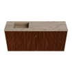 Mondiaz JOYA-DLUX 90cm toiletmeubel - kleur Ruby - Wastafel FAYE positie Links Zonder kraangat kleur Arena. SW1425275