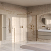 BRAUER Oblivion Inloopdouche - 110x200cm - glascoating - helder glas - geborsteld goud PVD SW1417857