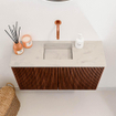 Mondiaz JOYA-DLUX 70cm toiletmeubel - kleur Ruby - Wastafel FAYE positie Midden Zonder kraangat kleur Opalo. SW1426231