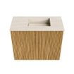 Mondiaz JOYA-DLUX 50cm toiletmeubel - kleur Oak - Wastafel FAYE positie Rechts 1 kraangat kleur Meli. SW1423925