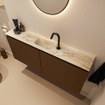 MONDIAZ TURE-DLUX Meuble toilette - 120cm - Rust - EDEN - vasque Frappe - position centrale - 1 trou de robinet SW1103010