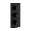 Crosswater MPRO mitigeur de douche thermostatique encastré vertical 2 robinets d'arrêt partie apparente noir mat SW385416
