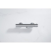 Fortifura Calvi Ensemble de douche barre curseur avec douchette ronde, flexible en métal et robinet de douche Chrome SW811950