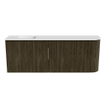 Mondiaz JOYA 111.6cm toiletmeubel - ronding rechts kleur Shadow - Wastafel FAYE positie Links 1 kraangat kleur Talc. SW1421457