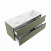 MONDIAZ VICA-DLUX Ensemble meuble de salle de bains - 120cm - meuble bas army - 2 tiroirs - lavabo encastré cloud à droite - 1 trou de robinet - version haute 60cm - frape SW1088711