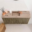 Mondiaz JOYA-DLUX 80cm meuble de toilette - couleur Dusk - Vasque FAYE position Milieu 1 trou de robinet couleur Arena. SW1425742