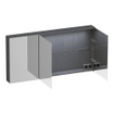 BRAUER Impress Deluxe armoire de toilette - 140x70x15cm - éclairage interne et externe - 3 portes miroir double face - Gris Bois SW1199001