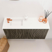 Mondiaz JOYA 80cm meuble de toilette - couleur Shadow - Vasque FAYE position Gauche 1 trou de robinet couleur Talc. SW1421427