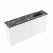 MONDIAZ TURE-DLUX Meuble toilette - 100cm - Talc - EDEN - vasque Lava - position droite - 1 trou de robinet SW1103680