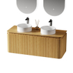 Royal Plaza Terra Badkamermeubelset - 120x46.2x46cm - topblad - 2 lades - sandwood (licht eiken) SW1441235