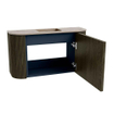 Mondiaz JOYA-DLUX Meuble de salle de bains 73,2cm - arrondi gauche et droite couleur Shadow - Vasque FAYE position Milieu Sans trou de robinet couleur Arena SW1424845