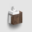 Clou Flush 1 lave-mains - 28x27x9cm - avec trou de robinet - avec bonde de vidage - céramique Blanc SW9324
