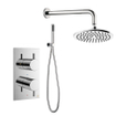 Crosswater MPRO Douche pluie encastrée - 20cm douche principale - bras mural - douchette à main - chrome SW108635