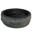 Wiesbaden Raw vasque à poser ronde martelée 40x12 cm pierre dure adoucie SW110884