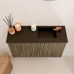 Mondiaz JOYA 70cm meuble de toilette - couleur Dusk - Vasque FAYE position Droite 1 trou de robinet couleur Urban. SW1421659