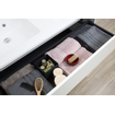 Nemo Go Ensemble de meuble - 60x65x45.5cm - 2 tiroirs - avec poignée - 1 vasque Blanc mat - 1 trous de robinet - avec miroir - MDF standard white SW911670