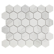 The Mosaic Factory Barcelona mozaïektegel - 28.2x32.1cm - wand en vloertegel - Zeshoek/Hexagon - Porselein Carrara White Mat SW157758