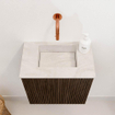 Mondiaz JOYA-DLUX Meuble de toilette 40cm - couleur Walnut - Vasque FAYE position Milieu Sans trou de robinet couleur Ostra. SW1422558