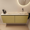 MONDIAZ TURE-DLUX Meuble toilette - 120cm - Oro - EDEN - vasque Frappe - position droite - sans trou de robinet SW1102909
