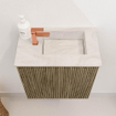 Mondiaz JOYA-DLUX Meuble de toilette 40cm - couleur Dusk - Vasque FAYE position Droite 1 trou de robinet couleur Ostra. SW1423356