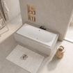 Zeza Oval Ligbad - 180x80cm - acryl - duo - glans wit SW1015083