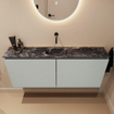 MONDIAZ TURE-DLUX Meuble WC 120 cm Greey. Lavabo EDEN Lava position milieu. Sans trou de robinet. SW1103844