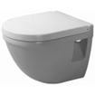 Duravit Starck 3 Compact Pack WC avec réservoir encastrable et cuvette murale à fond creux avec abattant frein de chute et plaque de comande vertical blanc SW158512