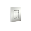 Duravit ME by Starck Pack WC avec réservoir encastrable, cuvette murale compact à fond creux avec abattant frein de chute et plaque de commande vertical/horizontal chrome mat SW158522