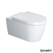 Duravit ME by Starck Pack WC avec réservoir encastrable, cuvette murale compact à fond creux avec abattant frein de chute et plaque de commande vertical blanc SW158527
