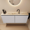 MONDIAZ TURE-DLUX Meuble toilette - 120cm - Cale - EDEN - vasque Frappe - position centrale - 1 trou de robinet SW1102693
