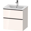 Duravit D-neo Meuble sous vasque 61x46.2x62.5cm 2 tiroirs Blanc haute brillance SW641059