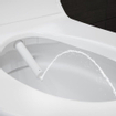 Geberit AquaClean Tuma Comfort WC-douche Sans bride Mural plaque de recouvrement inox brossé avec commande murale Blanc brillant SW809477