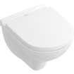 Villeroy & Boch O.novo Compact DirectFlush Pack WC avec réservoir encastrable, WC murale avec abattant frein de chute et déclipsable, plaque de commande verticale Blanc SW159231
