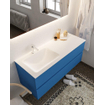 Mondiaz VICA ensemble de meuble de salle de bain - 120cm - meuble sous-vasque jeans - 2 tiroirs - lavabo cloud gauche - 1 trou de robinet - miroir LED - version XL 60cm haut SW1098200