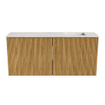 Mondiaz JOYA-DLUX 90cm toiletmeubel - kleur Oak - Wastafel FAYE positie Rechts Zonder kraangat kleur Ostra. SW1422205