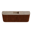 Mondiaz JOYA-DLUX Meuble de salle de bains 113,2cm - arrondis gauche et droite couleur Ruby - Vasque FAYE position Milieu 1 trou de robinet couleur Arena SW1425329