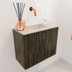 Mondiaz JOYA-DLUX 50cm toiletmeubel - kleur Shadow - Wastafel FAYE positie Midden Zonder kraangat kleur Frappe. SW1422665