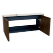 Mondiaz JOYA-DLUX 101.6cm toiletmeubel - ronding rechts kleur Walnut - Wastafel FAYE positie Links 1 kraangat kleur Meli. SW1424445