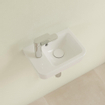Villeroy & Boch O.novo Lave-main WC 36x14.5x13.5cm 1 trou de robinet gauche avec trop-plein Ceramic+ Blanc Alpin SW448500