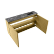 MONDIAZ TURE-DLUX 100cm toiletmeubel Oro. EDEN wastafel Lava positie rechts. Met 1 kraangat. SW1103942